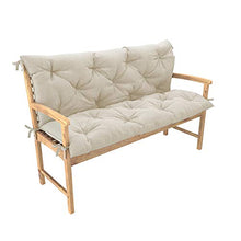Cuscino trapuntato per panca dondolo altalena elegante e comodo per giardino terazza ampia scelta di colori e dimensioni (110x50x50, Crema)