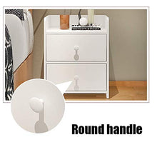 YGB Comodino Comodino in MDF Comodino con 2 cassetti, Comodino Comodino Comodino Consolle Comodino Cassettiera per Camera da Letto, Libreria da Ufficio, Comodino Bianco
