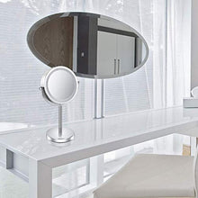Specchio per Il Trucco, ingrandimento delle luci 10X 1X, Specchio per Trucco Illuminato Portatile 18 LED Specchio da Viaggio Luminoso a Rotazione Libera Specchio cosmetico