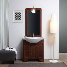 Kiamami Valentina MOBILE A TERRA PER BAGNO 75 CM COLOR NOCE ARTE POVERA
