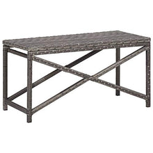 VidaXL - Panca da giardino in resina intrecciata, 80 cm, colore: Grigio