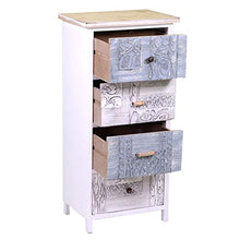 Vacchetti Santorini Mobiletto, Legno, Azzurro, Grande