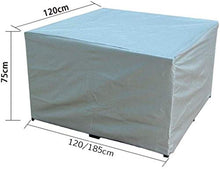 N / A mobili coperture mobili da Giardino con Patio coperture per Esterni Impermeabile Tavolo da Giardino Rettangolare Insieme della Copertura Heavy Duty, Giardino Copertura d'Argento Mobil.