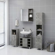 vidaXL Armadietto a Specchio Grigio Cemento 62,5x20,5x64 cm Truciolato