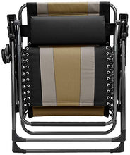 Amazon Basics - Sedia a sdraio Zero Gravity, imbottita, nero