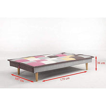 Mobilier Deco Paddy – Divano Clic Clac Design 3 posti Multicolore Rosa
