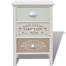 FAMIROSA Armadietto in Stile Francese con 3 Cassetti in Legno