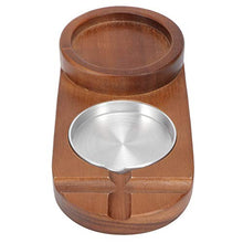Vassoio per tazza da whisky durevole Supporto per sigari in legno Accessorio per whisky Vassoio in vetro per whisky Posacenere(Oval (with ashtray))