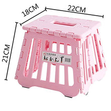 stool Fashion Sgabello Piccole Sgabello Pieghevole in plastica Addensato Sgabello Portatile Sgabello Piccolo Creativo Sgabello Basso (Color : A)