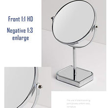 Specchio da Parete Specchio Toeletta Appoggio Appoggio 1x / 3X, Specchio Ingranditore Rotondo A Doppia Faccia con Ingrandimento Girevole A 360 °per Camera Letto Bagno Barba 33 X 18 Cm Incolla Il Tipo