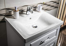 Mobile sottolavabo con lavabo 65 cm sospeso bianco opaco Soft Close