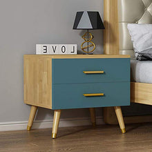 Comodino in Legno massello Armadio Contenitore Armadio Comodino Armadio ad Angolo con Doppi cassetti Supporto Piedi per Armadio in Legno Rame