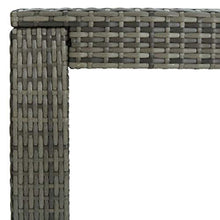 FAMIROSA Tavolo Bar da Giardino Grigio 140,5x60,5x110,5 cm in Polyrattan