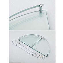 Zixin Bagno Scaffale Temperato Vetro 2 Tier con Asciugamano a Muro Asciugamano Asciugamani Stoccaggio Doccia Stoccaggio angolare in Alluminio Extra 8mm Thick Sliver