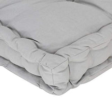 FAMIROSA Cuscino per Pallet e Pavimento in Cotone 120x80x10 cm Grigio