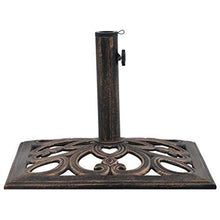 Festnight Base Ombrellone Ghisa, Base per Ombrellone da Giardino Bronzo 12 kg 49 cm