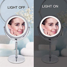 Specchio Specchi di Trucco 3X ingrandimento con specchi Cosmetici Luminosi a LED Shape Rotondo Desktop Vanity Doppio Lato Specchi retroilluminati