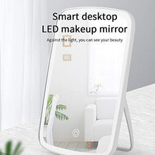 DALADA Specchio da trucco con luce a LED bianca calda e luce calda, 3 modalità, ricaricabile, controllo touch a 120 gradi