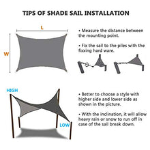 KLFSJD Tenda A Vela Parasole,Rettangolo Tenda da Sole Impermeabile A Vela E Protezione UV per Tende da Sole da Esterno per Terrazze (3 * 5m,Bianca)