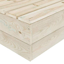 OUSEE Set Divani da Giardino 2 pz in Legno di Abete Impregnato