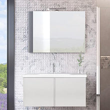 bonussi Mobile Bagno Sospeso 80 cm Lavabo e Specchio Ansel Bianco Larice