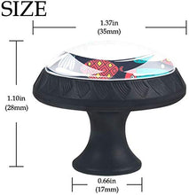 Pesci sottomarini Pomelli per Porta Set di 4 Pomelli per Mobili Manopole per Cassetti Cucina Armadio Vetro