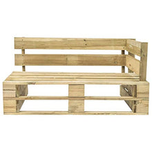vidaXL Legno di Pino Divano da Giardino su Pallet Cuscini Rossi Ottomana Sofa