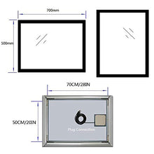 AUPERTO Specchio da bagno a LED – 50 x 70 cm specchio da parete con sensore a tocco, bianco caldo/bianco caldo, sospensione verticale o orizzontale