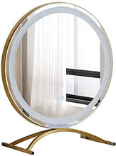 Specchio per Vanity da Tavolo in Oro con luci, Trucco Touch Screen Illuminato 40cm per spogliatoio e Camera da Letto