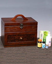 WLL Cassetta di Pronto Soccorso Portatile in Primo Luogo Aid Box, di Legno Contenitore di Immagazzinaggio con Chiude Coperchio E Maniglia, Storage Case Display, 30X21.5X27.5CM