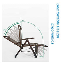 JFFFFWI Sedia Pieghevole Zero Gravity Sedia da Giardino reclinabile in Rattan, Sedia reclinabile con Blocco Zero Gravity Soggiorno Giardino Prato, Sedia a Sdraio da Esterno Oversize Pieghevole, Marr