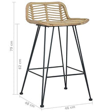 Sedie da Bar Set di sgabelli da Bar per Ufficio, Sala da Pranzo, Cucina, Comodo Barbar in plastica Naturale, 2 Pezzi