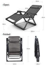 FACAZ Sedie da Giardino reclinabili Lettini da Sole Neri Lettino reclinabile Regolabile Sedia a Sdraio Pieghevole a gravit脿 Zero, Supporto 200 kg Metallo