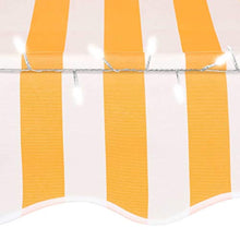 VidaXL - Tenda da sole retrattile con LED, 100 cm, colore: Bianco/Arancione