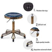 Creator-Z Sgabello Girevole Altezza Regolabile per Parrucchieri Barber Manicure Massaggio Tattoo Beauty Salon Spa, Rotondo,Nero