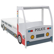 FAMIROSA Letto Bimbo Auto della Polizia con Materasso Memory 90x200 cm-8783