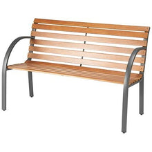 DUE ESSE PANCHINA Minimal Design in Legno E Acciaio Panca da Giardino Misura 122 x 54 x 73 CM