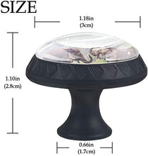 Due elefanti che giocano la foresta d'acqua Pomelli per Porta Set di 4 Pomelli per Mobili Manopole per Cassetti Cucina Armadio Vetro