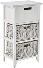 Marchio Amazon - Movian - Mobile con cassetti in vimini, 40 x 28 x 71 cm, bianco