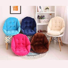 Cuscino per Sedia Cuscino per Sedile, Morbido Peluche Cuscino per Sedia con Schienale a Forma di Conchiglia, Natiche Impermeabili Cuscino per Sedile Cuscino per Poltrona Cuscini per Panca-Blu 40x48x4