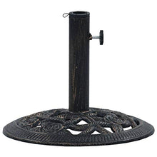 Festnight Base Ombrellone Nero e Bronzo 9 kg 40 cm in Ghisa