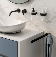 Gedy Pirenei Portasciugamani Doppio, Ottone, Nero, 35 x 6.6 x 2.5