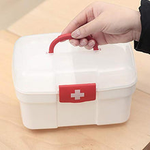 Abuky, scatola di pronto soccorso per la casa, portatile, scatola di plastica, 27,5 x 19 x 16 cm, bianco