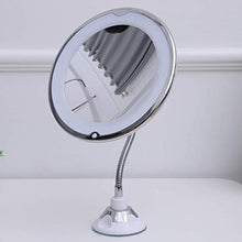 ADSE Specchio per Trucco Specchio cosmetico da appoggio LED Specchio cosmetico ingranditore 10X con Ventosa Senza Specchio Batteria