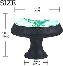 Foglie tropicali Pomelli per Porta Set di 4 Pomelli per Mobili Manopole per Cassetti Cucina Armadio Vetro