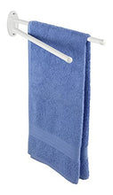 WENKO Portasalviette a 2 bracci orientabili Basic, bianco - 2 bracci mobili, Metallo, 4.5 x 9.5 x 41 cm, Bianco