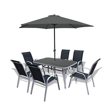 IMS Garden OIA - Ombrellone dritto, rotondo, 270 cm, colore: Grigio