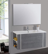 mazzoni Mobile da Bagno Sospeso 100cm Gold Grigio Cemento