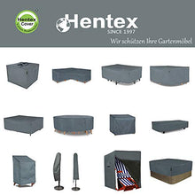 HENTEX - Borsa portaoggetti per cuscini da giardino, con maniglia, impermeabile, resistente ai raggi UV, grigio, 125 x 32 x 50 cm
