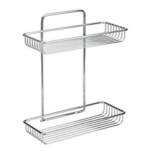 Metaltex 40431210080 - Griglia da scaffale Atlantis con Ventose, 2 Livelli, cromata